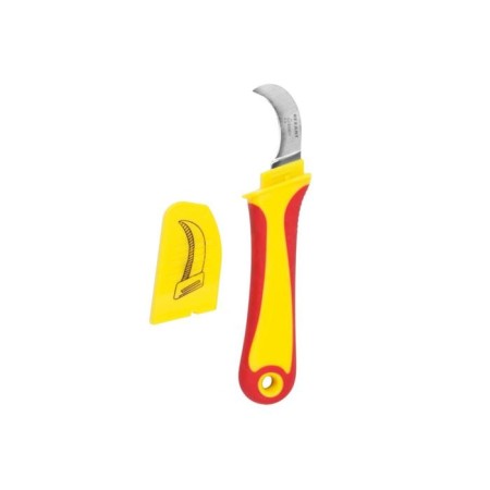 Rexant 12-4937 installer knife, stainless steel, curved blade