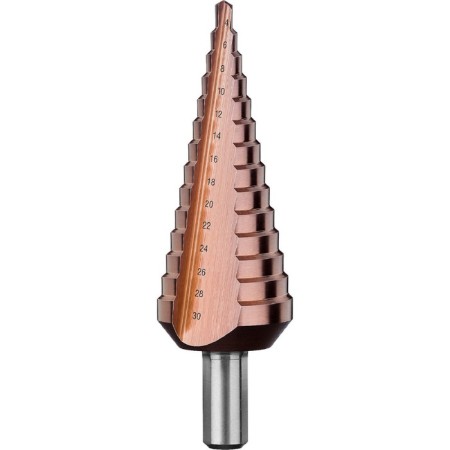 Drill step "bison" 29672-4-30-14_z01, 4-30 mm, 14 steps, trihedral shank-1