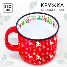 Кружка Новогодняя Happy New Year Микки Маус и друзья, 350 мл
