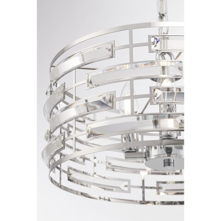 Suspended lamp Maytoni Mod067PL-04CH, 4CHE14, 60W, 42x42x79 cm, chromium color-6