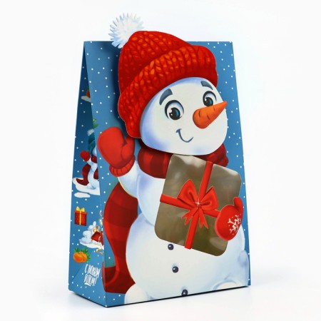 Folding box "Snowman", 15 x 7 x 22 cm, new year-1