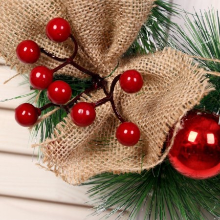 New Year's Wreath D-30 cm "Country Style"-1