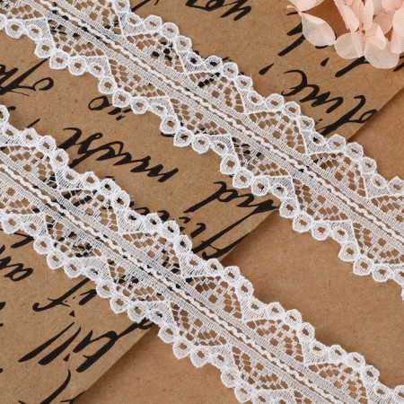 Capricon lace, 25 mm × 10 ± 1 m, white color-1
