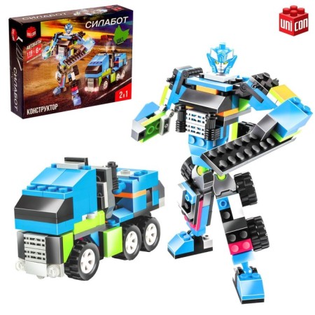 Constructor-transformer "Truck", 119 parts, blue color
