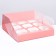 Confectionery folding box for 9 cupcakes 23.5 x 23.5 x 10, pink