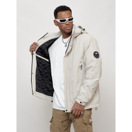 Male spring jacket, size 50, light-gray color-7