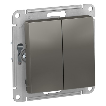 See AtlasDesign switch, 10 A, 2 keys, CC. 5, mechanism, color steel-1