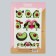 Avocado tattoo on the body, shines in the dark, 14 x 21 cm