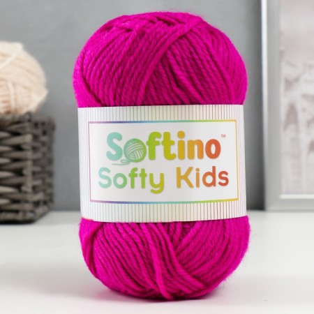 Yarn 100% acrylic "Softy Kids" 90m ± 5m 50 g color 28 bright pink