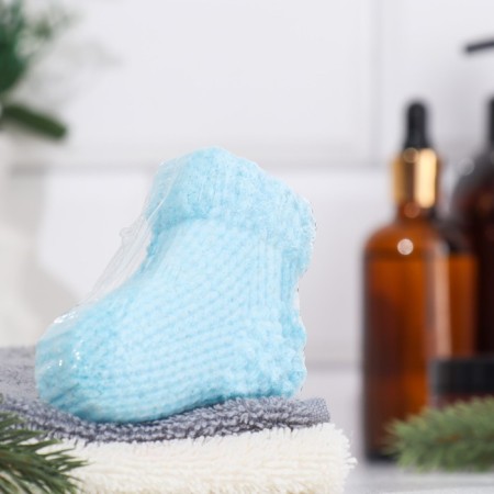 The bathtub "New Year's sock" with the aroma of coniferous forest, blue, 80 gr.-1