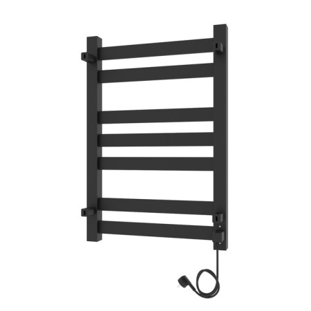 Two -heated towel rail Laris Hephaestus ChKCh, 500x800 mm, 7 crossbars, left, black-15