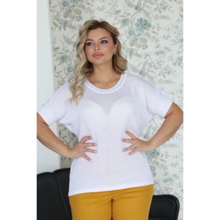 Female jumper, size 54, white color-5