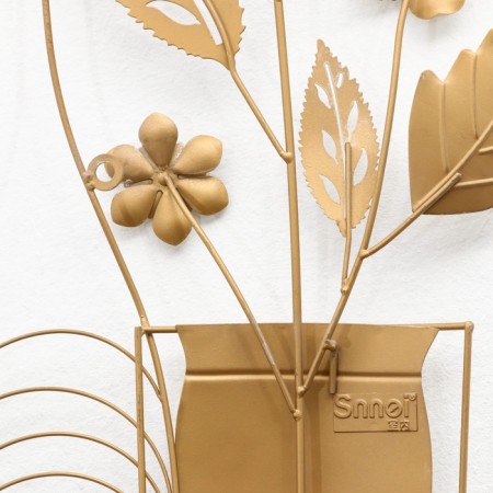Wall metal decor "Vases with flowers" 52x4.5x69 cm-3