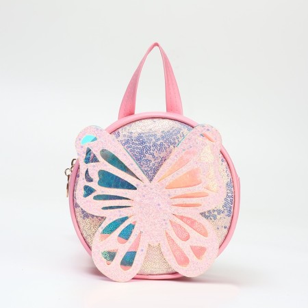Baby backpack on lightning, pink color