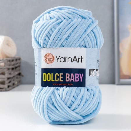 Yarn "Dolce Baby" 100% micropoliester 85m/50 g (749 blue)
