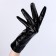 Carnival accessory- gloves, color black metallic, artificial leather