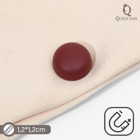 Magnet for the scarf “minimal”, the color is darkest red in silver