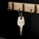 Klyuchnitsa tree 7 hooks "House. Patterns. Key" Black with gold 22x8x30 cm