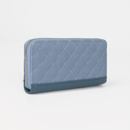 Women's wallet with lightning, blue color-1
