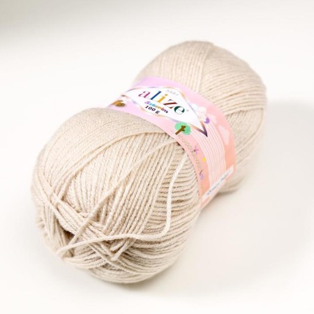 Yarn "Sekerim Baby" 100% acrylic 320m/100g (599 ivory)-1