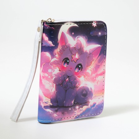 Children's wallet with lightning, lilac color