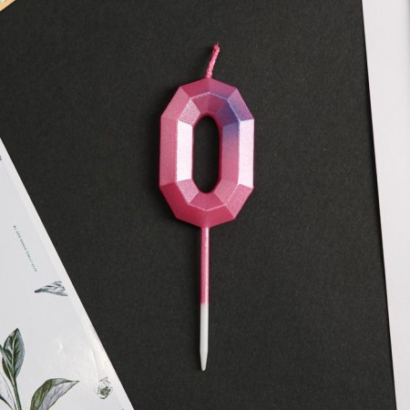 Candle for the cake, the number "0".-2