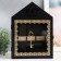 Klyuchnitsa tree 7 hooks "House. Patterns. Key" Black with gold 22x8x30 cm