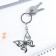 Key keychain acrylic mirror "butterfly", 5 x 4.4 cm