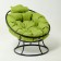 Armchair "Papasan" mini, with a green pillow, 81x68x77cm, mix