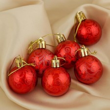 Set of balls plastic D-4 cm, 6 pcs 