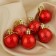 Set of balls plastic D-4 cm, 6 pcs "Frosty Winter" red