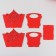 Basket-jacket "Dragon" Red 18x12x14.5 cm (set of 5 parts)