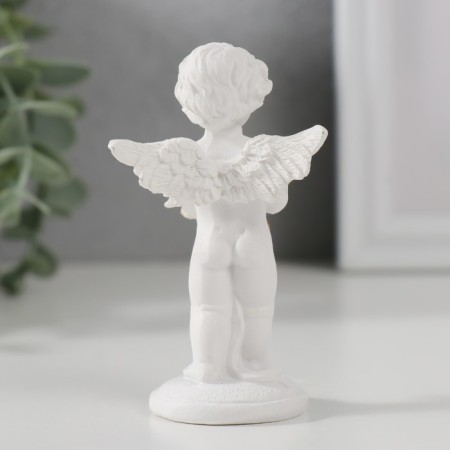 Polystone souvenir "Snowty Angel stands with his teddy bear 8x4.5x3.5 cm-2
