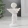 Polystone souvenir "Snowty Angel stands with his teddy bear 8x4.5x3.5 cm