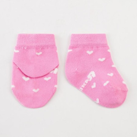 Socks children's baby I'm "hearts", pink color, 12-14 cm-1