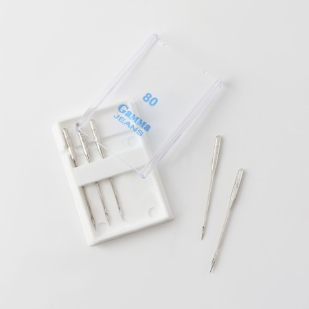 Needles for household sewing machines, for denim fabrics and tarpaulin, No. 80-1