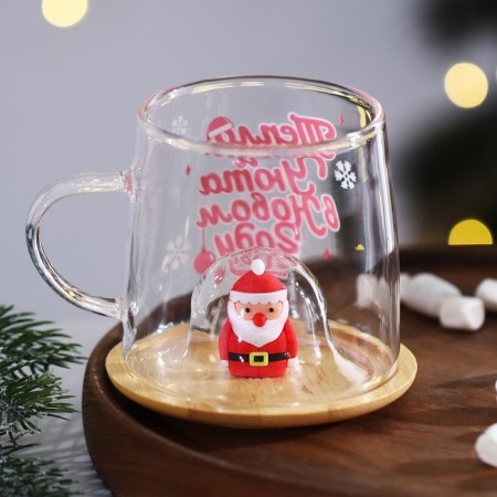 Glass mug with a lid "heat and comfort", 350 ml-7