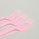 Plastic forks, 6 pcs., Pink color