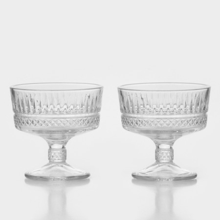Set of glass creamy Elysia, 250 ml, 2 pcs