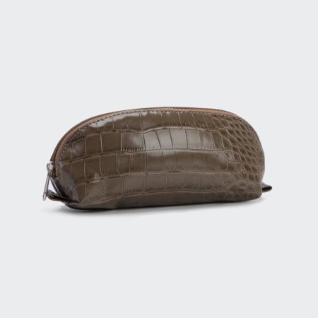 Lightning cosmetic bag, brown color