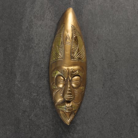 Suspension decor "mask" 18.5x5x10cm, bronze-1