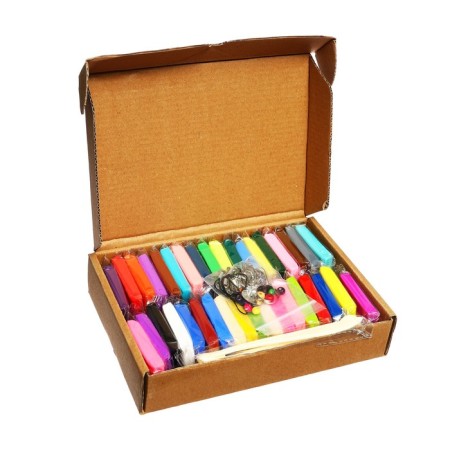 Plastic-polymer clay baked set, Brauberg, 36 colors x 20 g, with accessories-1