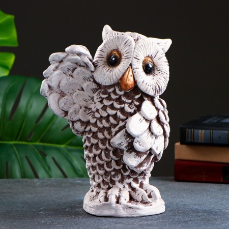 Piggy bank "Eagle wing up" brown, 16x18x26cm