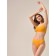 Female top on thin straps Top Spalla Stretta, size 48-50, mango color