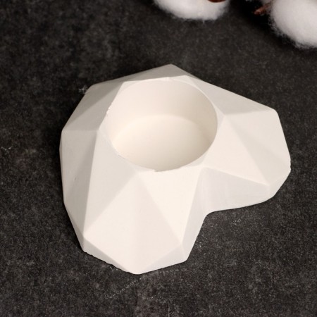 Summary "Polygonal Heart" 8x8x2 cm, white-2