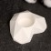 Summary "Polygonal Heart" 8x8x2 cm, white
