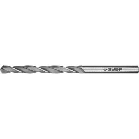 Zubr metal drill, steel P6M5, cylindrical shank, 5.0 x 86 mm, class in