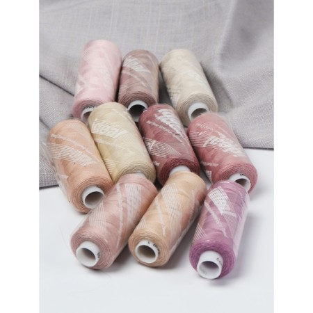 A set of household threads IDEAL 40/2, length 366 m, assorted color (powder), 10 pcs in units-3