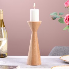 Candlestick, model No. 5, 9 x 25 cm, beech
