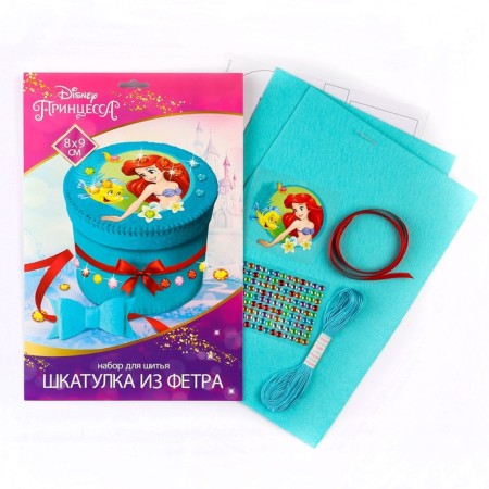 Set for creating a felt box, "Ariel", princesses-1